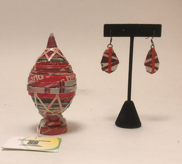 Faberge-style Egg Jewelry Box with Earrings