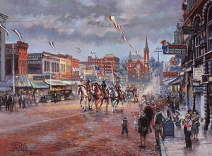 "The Parade" print on canvas