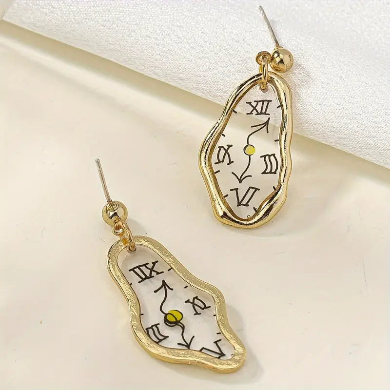 Melting Clock Earrings