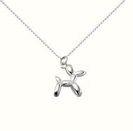 Sterling Silver Balloon Dog Necklace