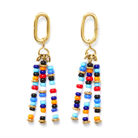 Maua Beaded Tassel Earrings