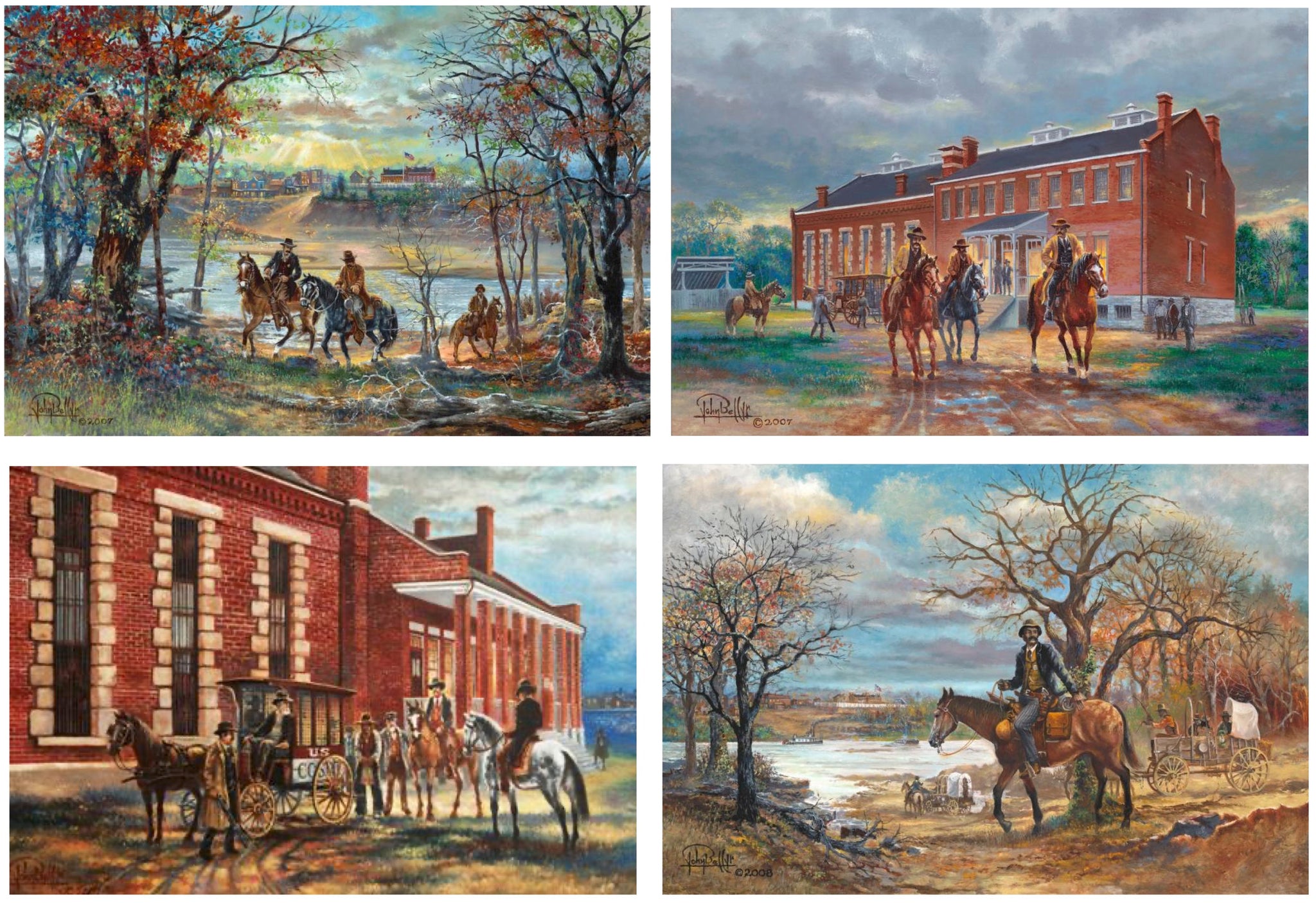 "The U.S. Marshals Series" SET OF 4 prints on canvas