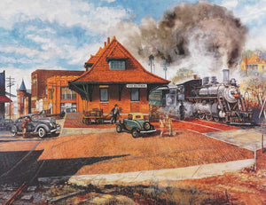 "Van Buren Depot" lithograph