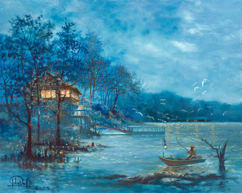 "Cabin at Greenleaf State Park" print on canvas