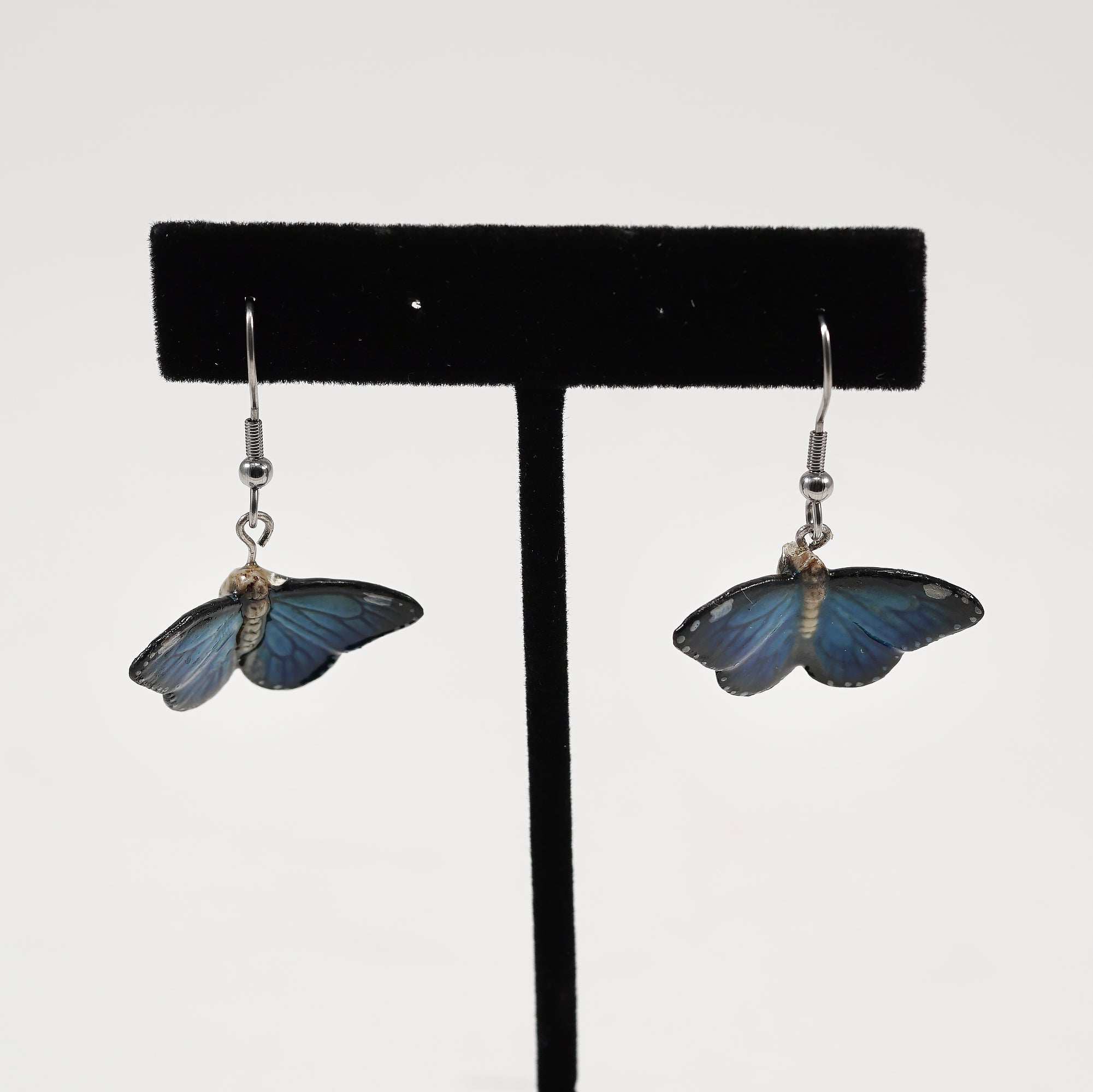 Morpho Blue Butterfly Earrings